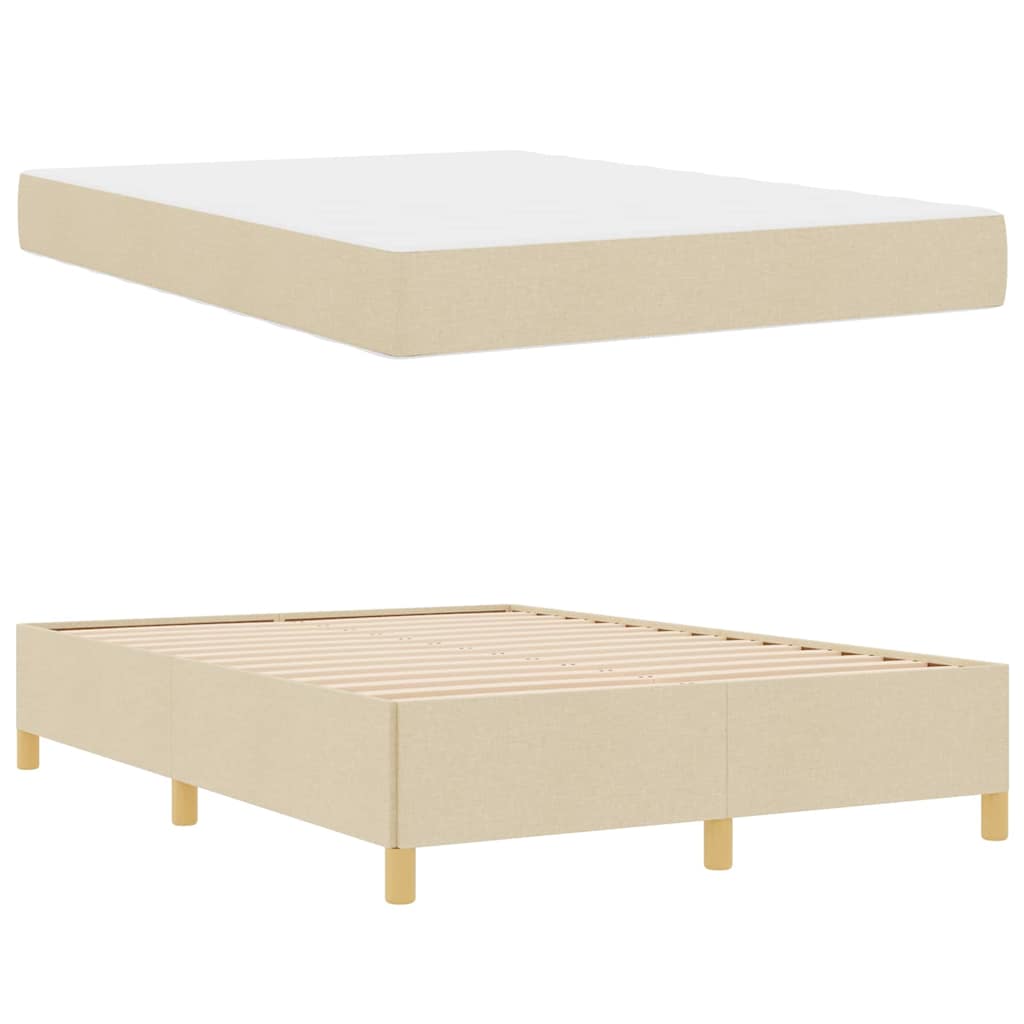Σκελετός Κρεβατιού με στρώμα Κρεμ 140 x 200 cm ύφασμα