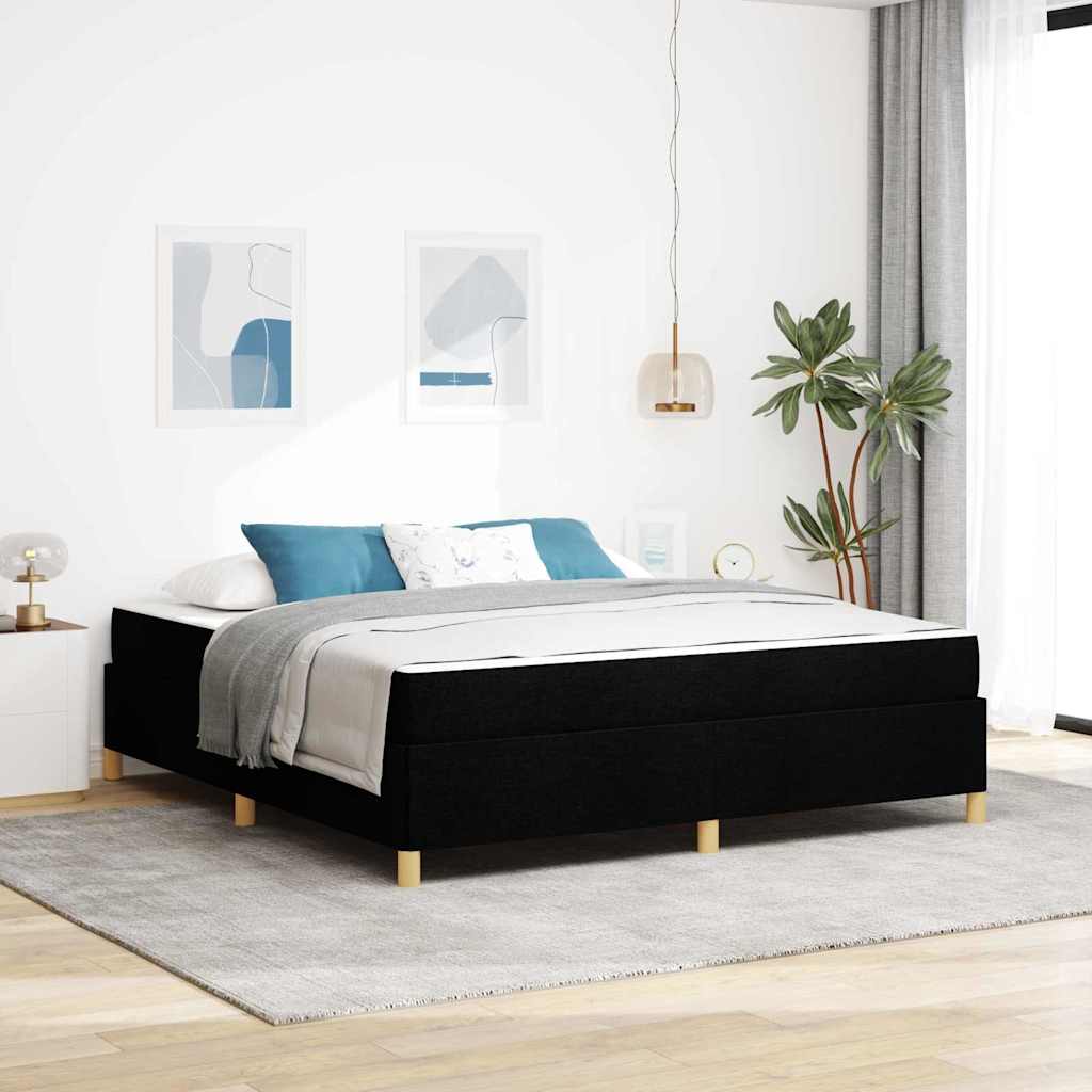 Σκελετός Κρεβατιού με στρώμα Μαύρο 180 x 200 cm ύφασμα - Pakobazaar