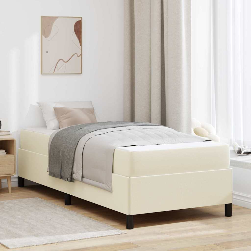 Σκελετός Κρεβατιού με στρώμα Κρεμ 90 x 190 cm ύφασμα - Pakobazaar