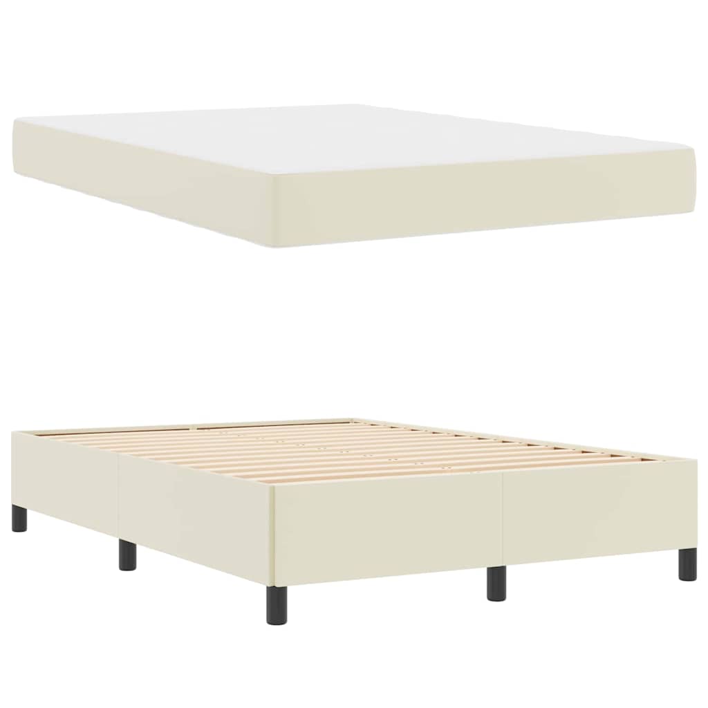 Σκελετός Κρεβατιού με στρώμα Κρεμ 160 x 200 cm ύφασμα - Pakobazaar