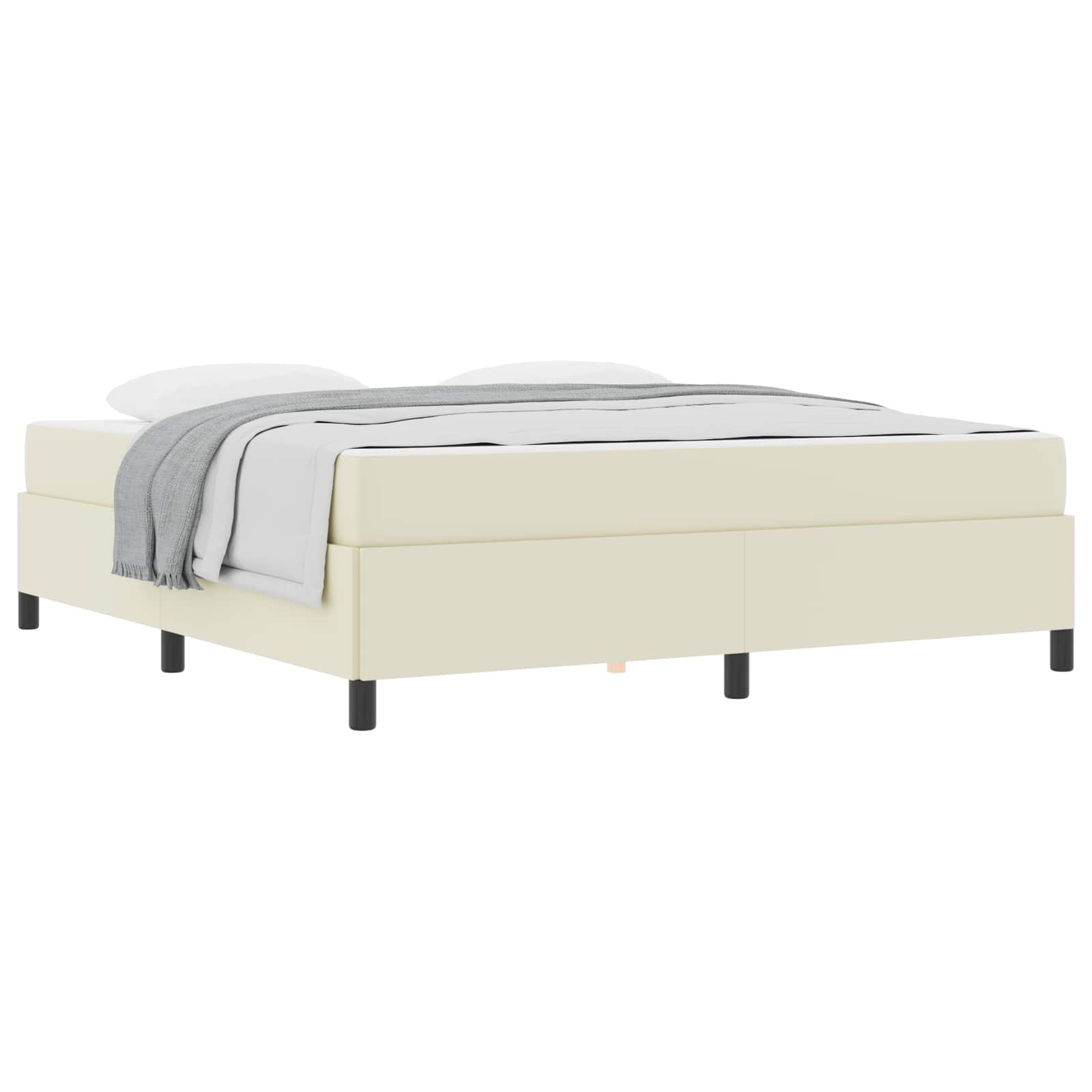Σκελετός Κρεβατιού με στρώμα Κρεμ 180 x 200 cm ύφασμα - Pakobazaar