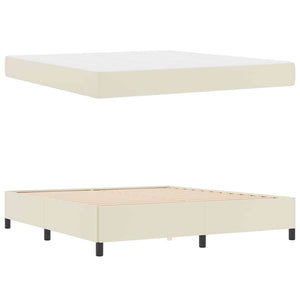 Σκελετός Κρεβατιού με στρώμα Κρεμ 180 x 200 cm ύφασμα - Pakobazaar