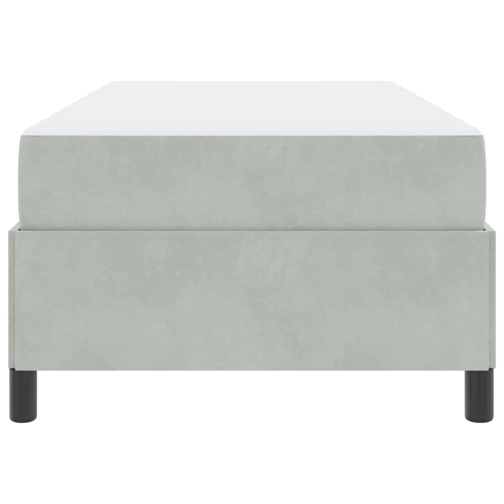 Σκελετός Κρεβατιού με στρώμα Ανοιχτό γκρι 100 x 200 cm ύφασμα - Pakobazaar