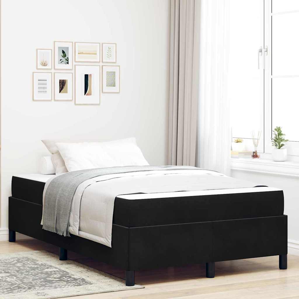Σκελετός Κρεβατιού με στρώμα Μαύρο 120 x 190 cm ύφασμα