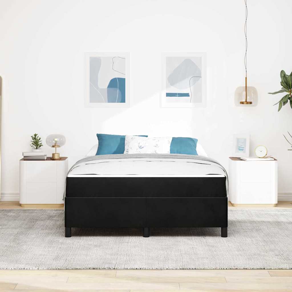 Σκελετός Κρεβατιού με στρώμα Μαύρο 140 x 190 cm ύφασμα - Pakobazaar