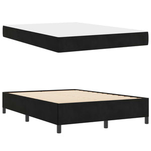 Σκελετός Κρεβατιού με στρώμα Μαύρο 140 x 190 cm ύφασμα - Pakobazaar