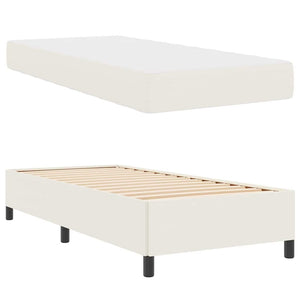 Σκελετός Κρεβατιού με στρώμα Κρεμ 90 x 190 cm ύφασμα