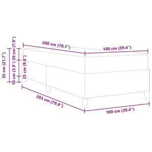 Σκελετός Κρεβατιού με στρώμα Μπλε 100 x 200 cm ύφασμα - Pakobazaar
