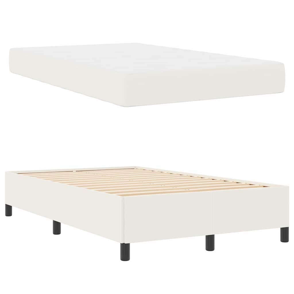 Σκελετός Κρεβατιού με στρώμα Κρεμ 120 x 190 cm ύφασμα - Pakobazaar