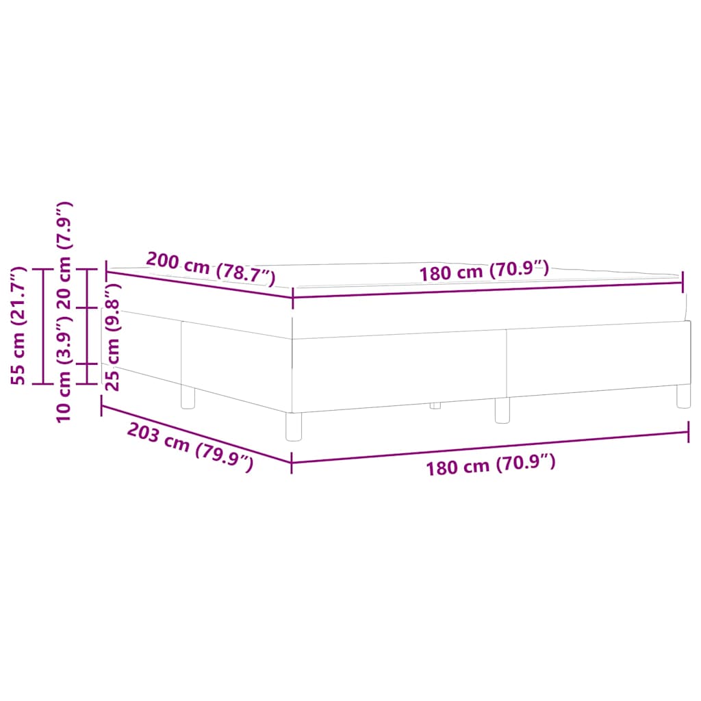 Σκελετός Κρεβατιού με στρώμα Κρεμ 180 x 200 cm ύφασμα - Pakobazaar