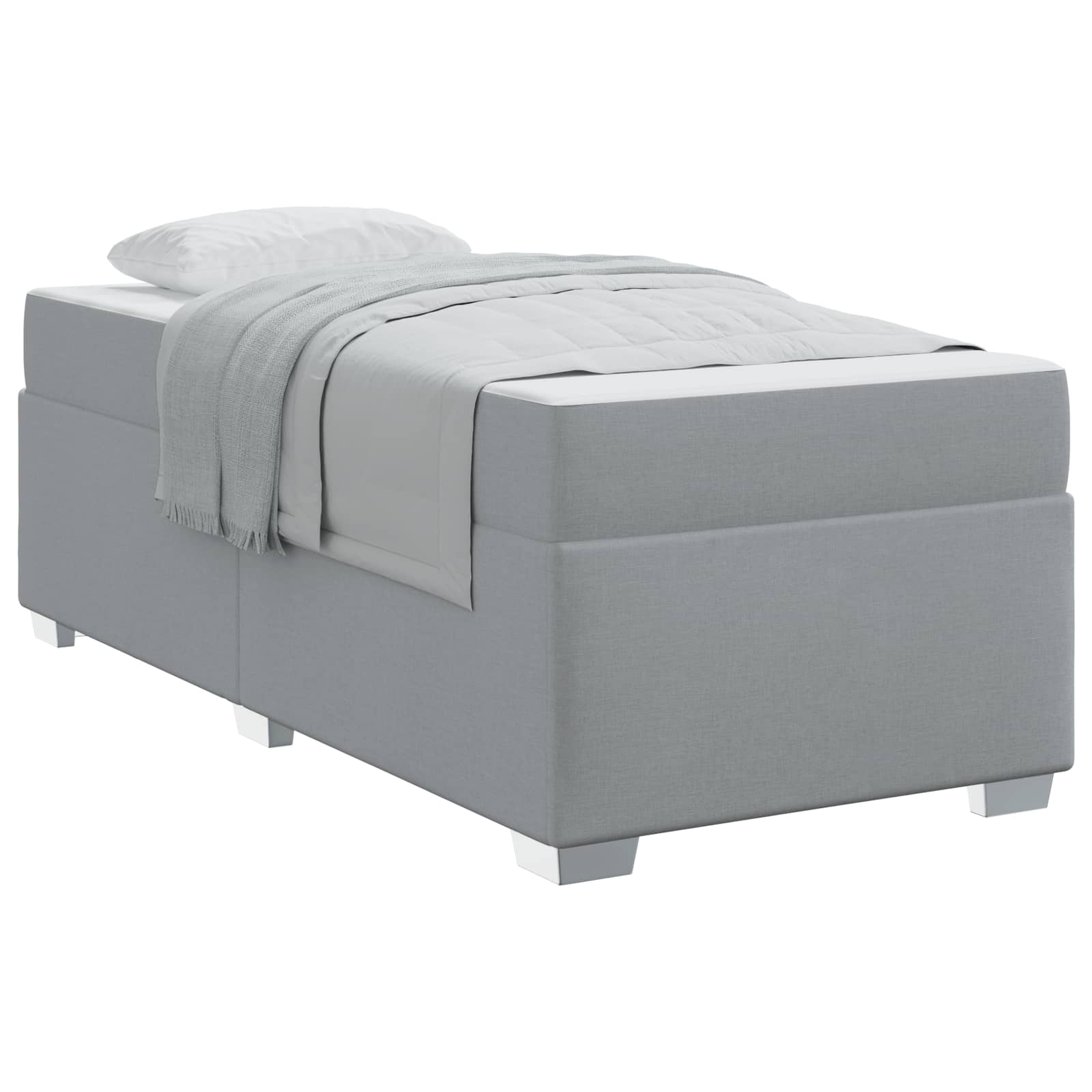 Σκελετός Κρεβατιού με στρώμα Ανοιχτό γκρι 80 x 200 cm ύφασμα - Pakobazaar