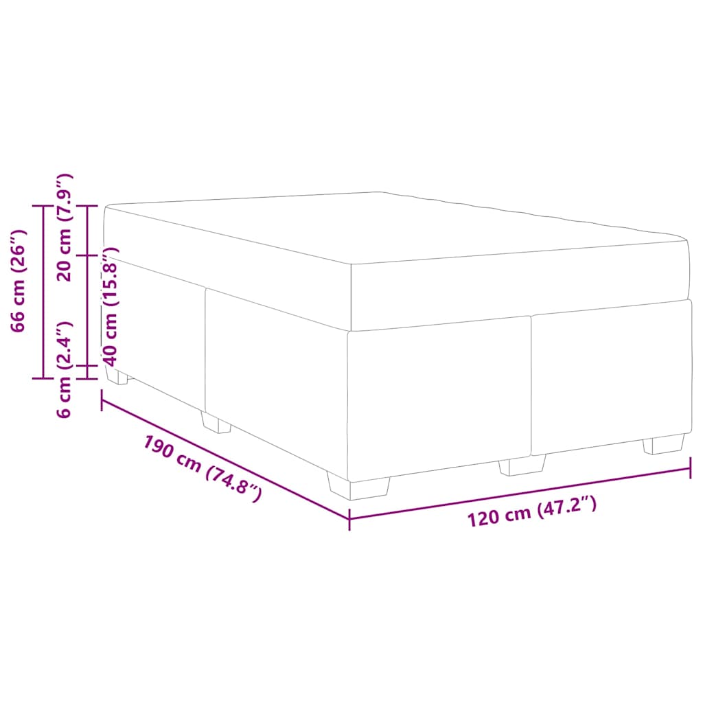 Σκελετός Κρεβατιού με στρώμα Taupe 120 x 190 cm ύφασμα - Pakobazaar