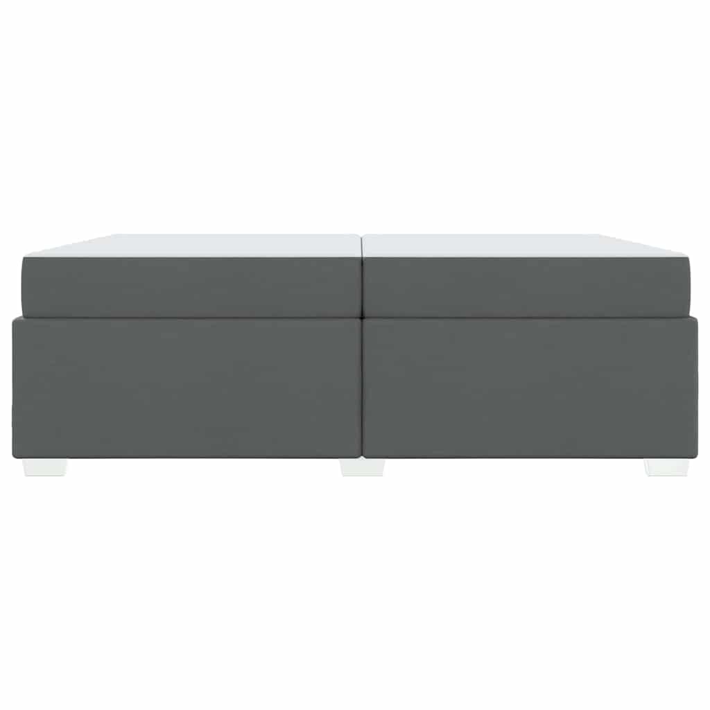 Σκελετός Κρεβατιού με στρώμα Σκούρο Γκρι 200 x 200 cm ύφασμα