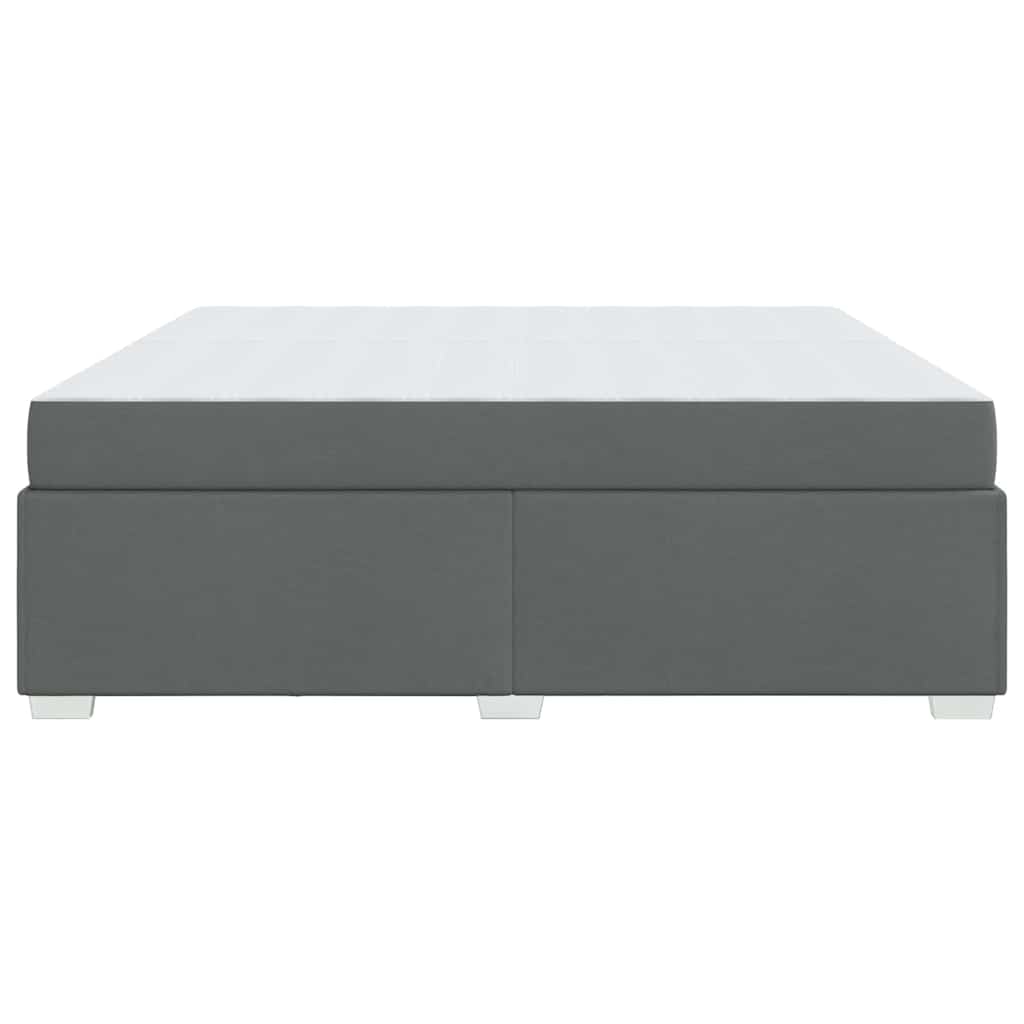 Σκελετός Κρεβατιού με στρώμα Σκούρο Γκρι 200 x 200 cm ύφασμα