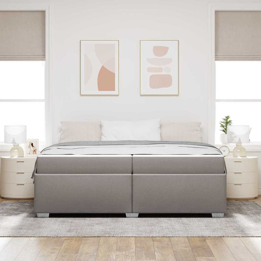 Σκελετός Κρεβατιού με στρώμα Taupe 200 x 200 cm ύφασμα