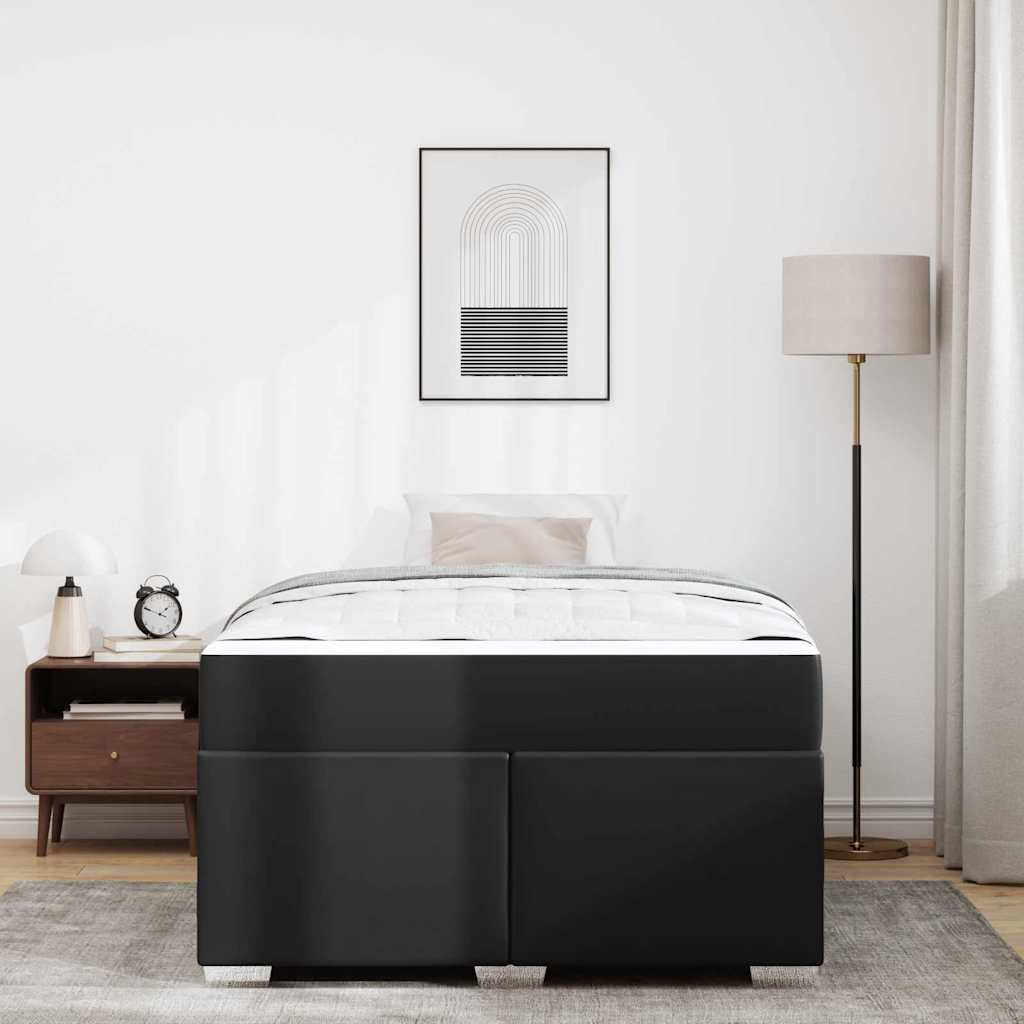 Σκελετός Κρεβατιού με στρώμα Μαύρο 120 x 190 cm ύφασμα