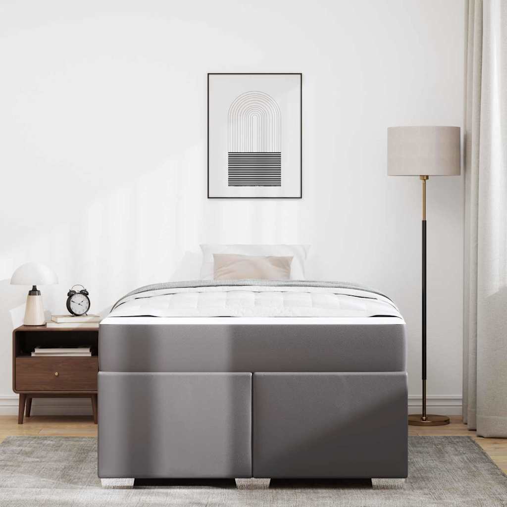 Σκελετός Κρεβατιού με στρώμα Γκρι 120 x 200 cm ύφασμα