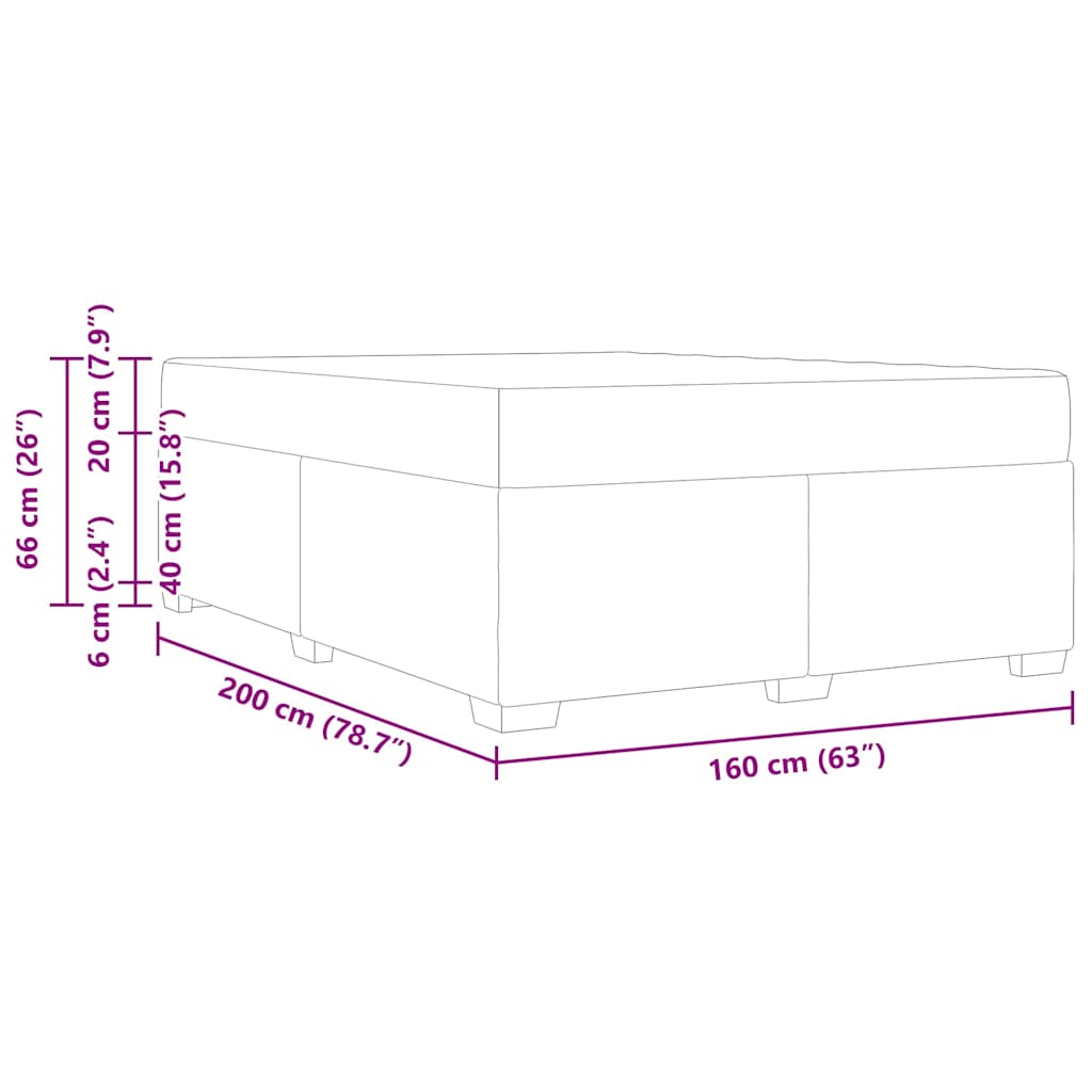 Σκελετός Κρεβατιού με στρώμα Γκρι 160 x 200 cm ύφασμα - Pakobazaar
