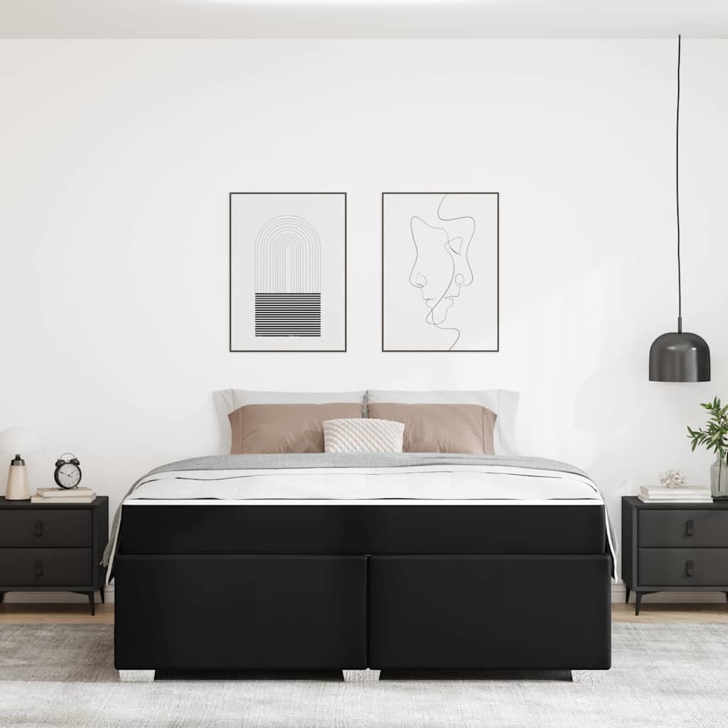 Σκελετός Κρεβατιού με στρώμα Μαύρο 180 x 200 cm ύφασμα