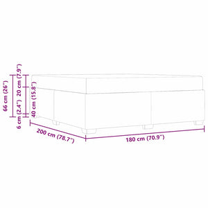 Σκελετός Κρεβατιού με στρώμα Λευκό 180 x 200 cm ύφασμα - Pakobazaar