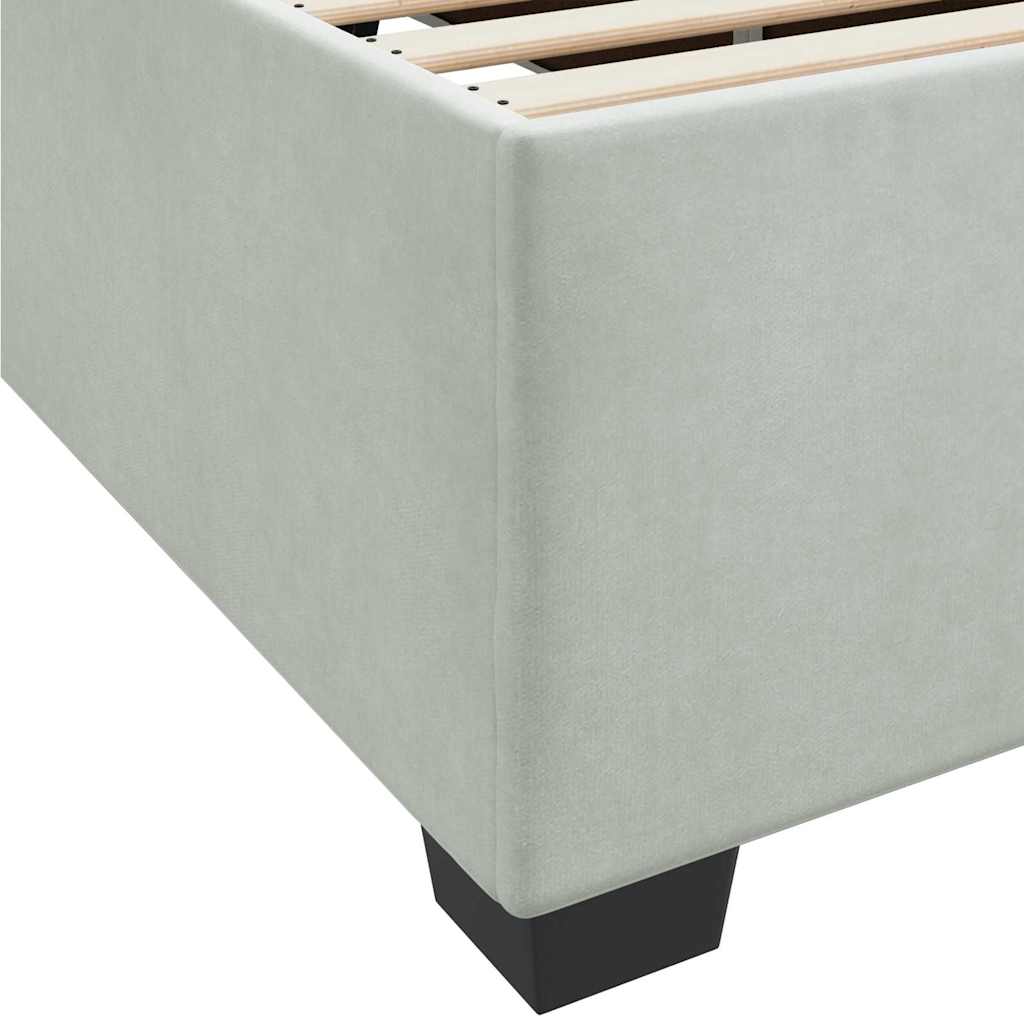 Σκελετός Κρεβατιού με στρώμα Ανοιχτό γκρι 160 x 200 cm ύφασμα - Pakobazaar