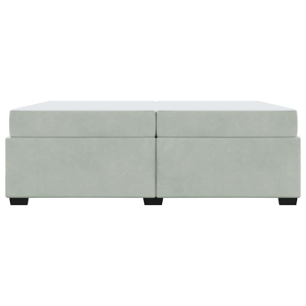 Σκελετός Κρεβατιού με στρώμα Ανοιχτό γκρι 200 x 200 cm ύφασμα