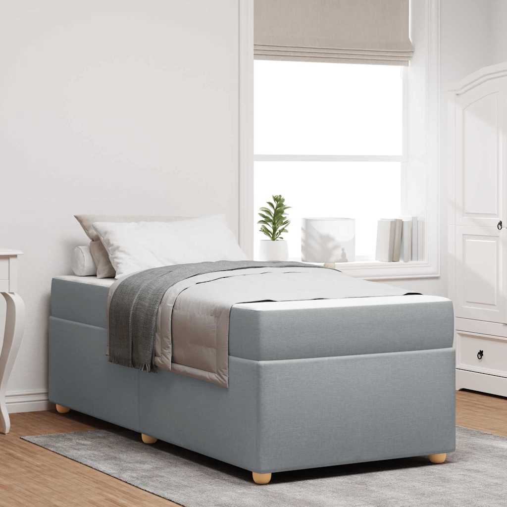 Σκελετός Κρεβατιού με στρώμα Ανοιχτό γκρι 80 x 200 cm ύφασμα - Pakobazaar