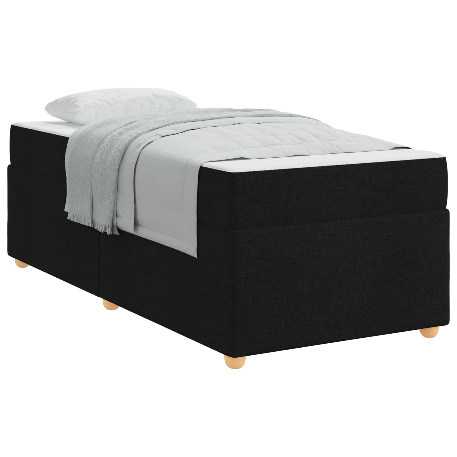 Σκελετός Κρεβατιού με στρώμα Μαύρο 100 x 200 cm ύφασμα - Pakobazaar