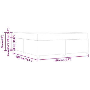 Σκελετός Κρεβατιού με στρώμα Μαύρο 180 x 200 cm ύφασμα - Pakobazaar