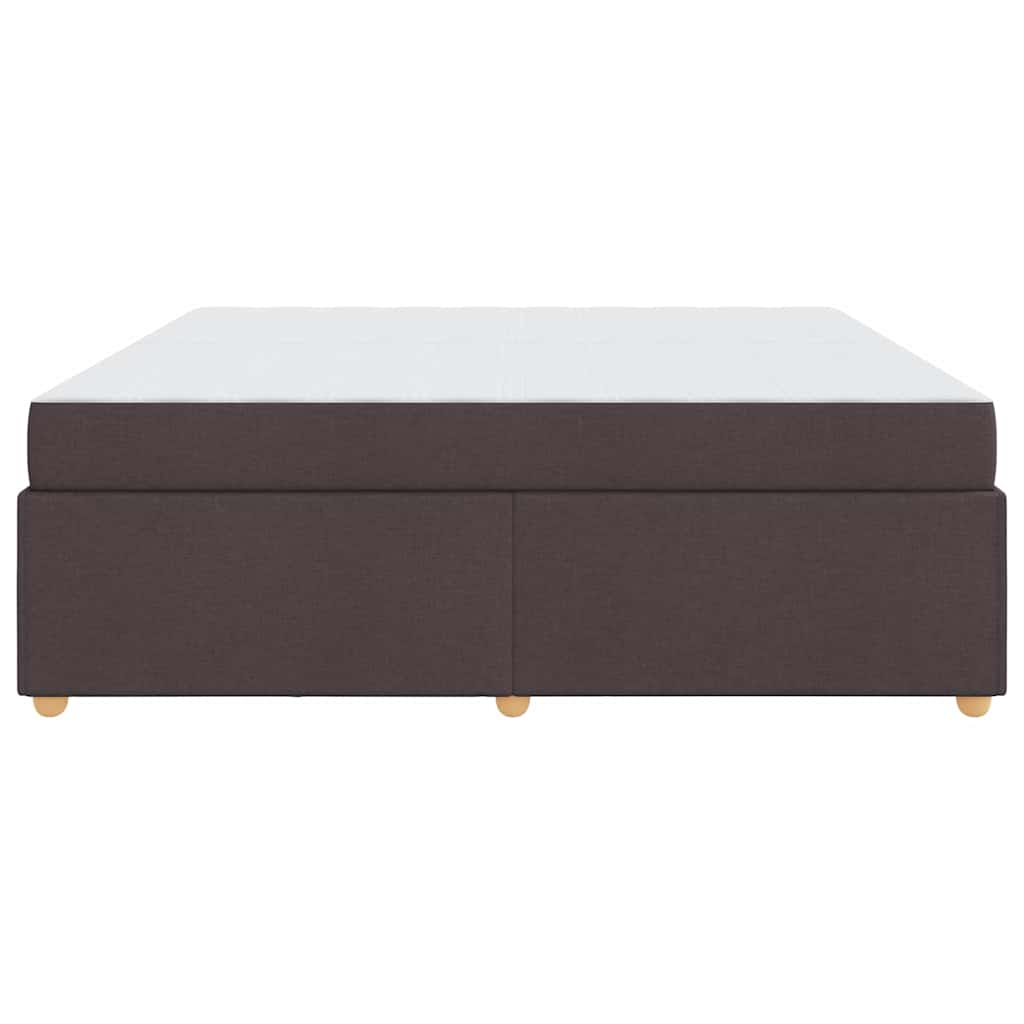 Σκελετός Κρεβατιού με στρώμα Σκούρο Καφέ 200 x 200 cm ύφασμα