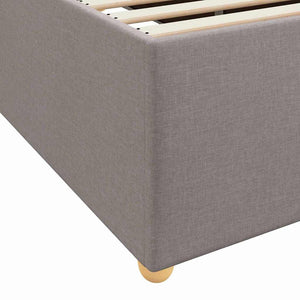 Σκελετός Κρεβατιού με στρώμα Taupe 200 x 200 cm ύφασμα - Pakobazaar