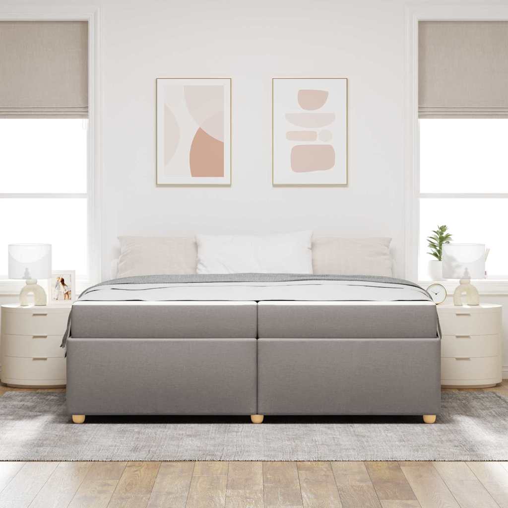 Σκελετός Κρεβατιού με στρώμα Taupe 200 x 200 cm ύφασμα