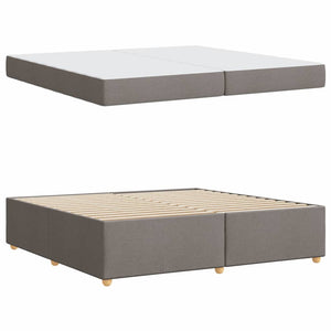 Σκελετός Κρεβατιού με στρώμα Taupe 200 x 200 cm ύφασμα - Pakobazaar