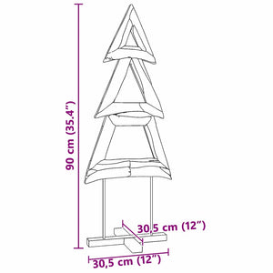 Χριστουγεννιάτικο Δέντρο Καφέ 90 cm Μασίφ ξύλο teak