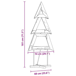 Χριστουγεννιάτικο Δέντρο με βάση Καφέ 181 cm Μασίφ ξύλο teak - Pakobazaar