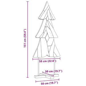 Χριστουγεννιάτικο Δέντρο με βάση Καφέ 151 cm Μασίφ ξύλο teak - Pakobazaar