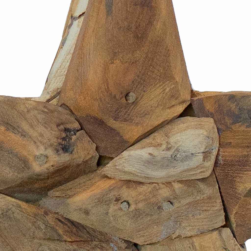 Χριστουγεννιάτικο Αστέρι Καφέ 31 x 15 x 46 εκ Στερεό Ξύλο Τίκ - Pakobazaar