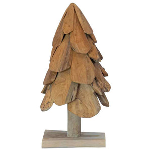 Χριστουγεννιάτικο Δέντρο με βάση Καφέ 61 cm Μασίφ ξύλο teak - Pakobazaar