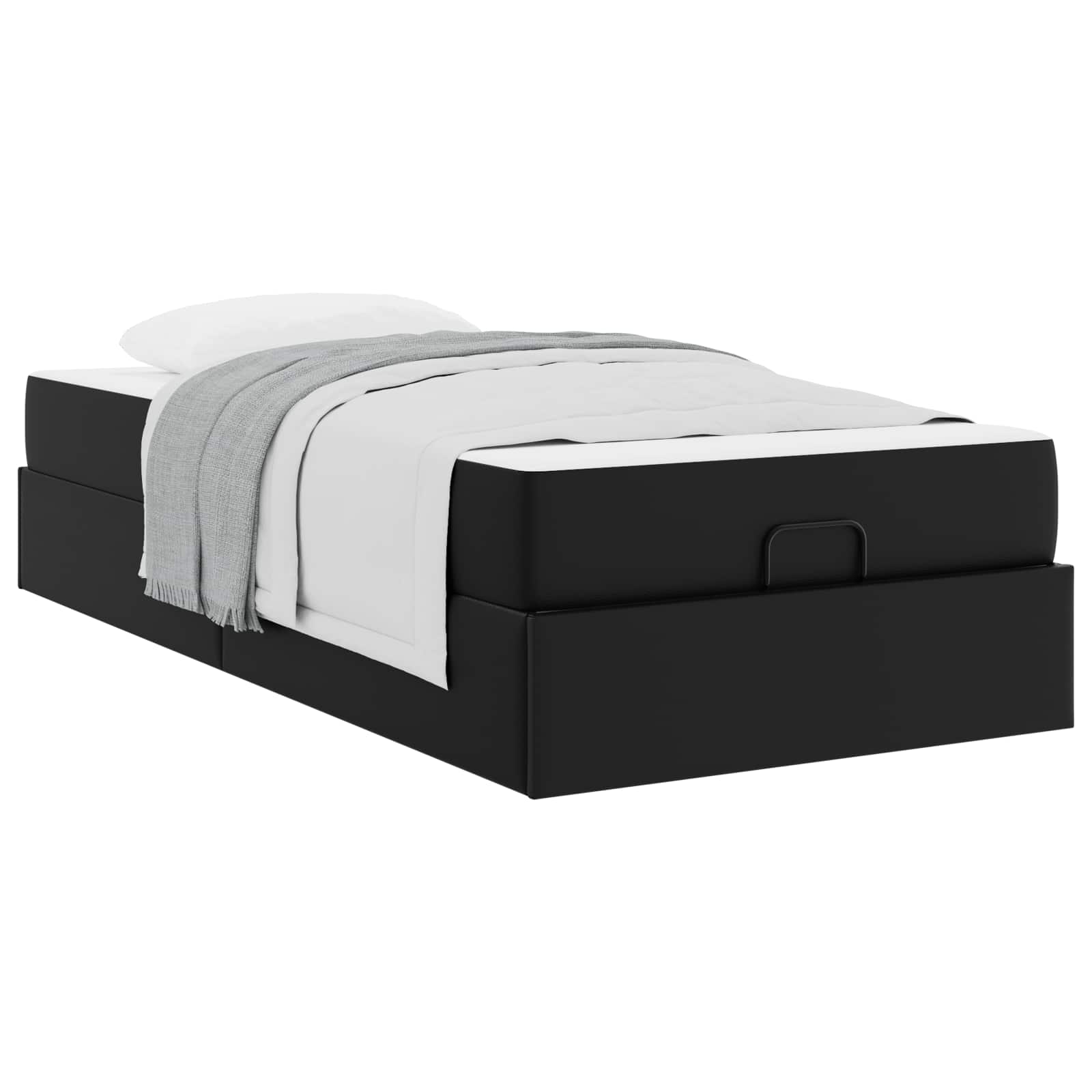 Σκελετός κρεβατιού με στρώμα Άλλο 2 pcs Μαύρο PVC - Pakobazaar