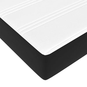 Σκελετός κρεβατιού με στρώμα με στρώμα 2 pcs Μαύρο PVC - Pakobazaar