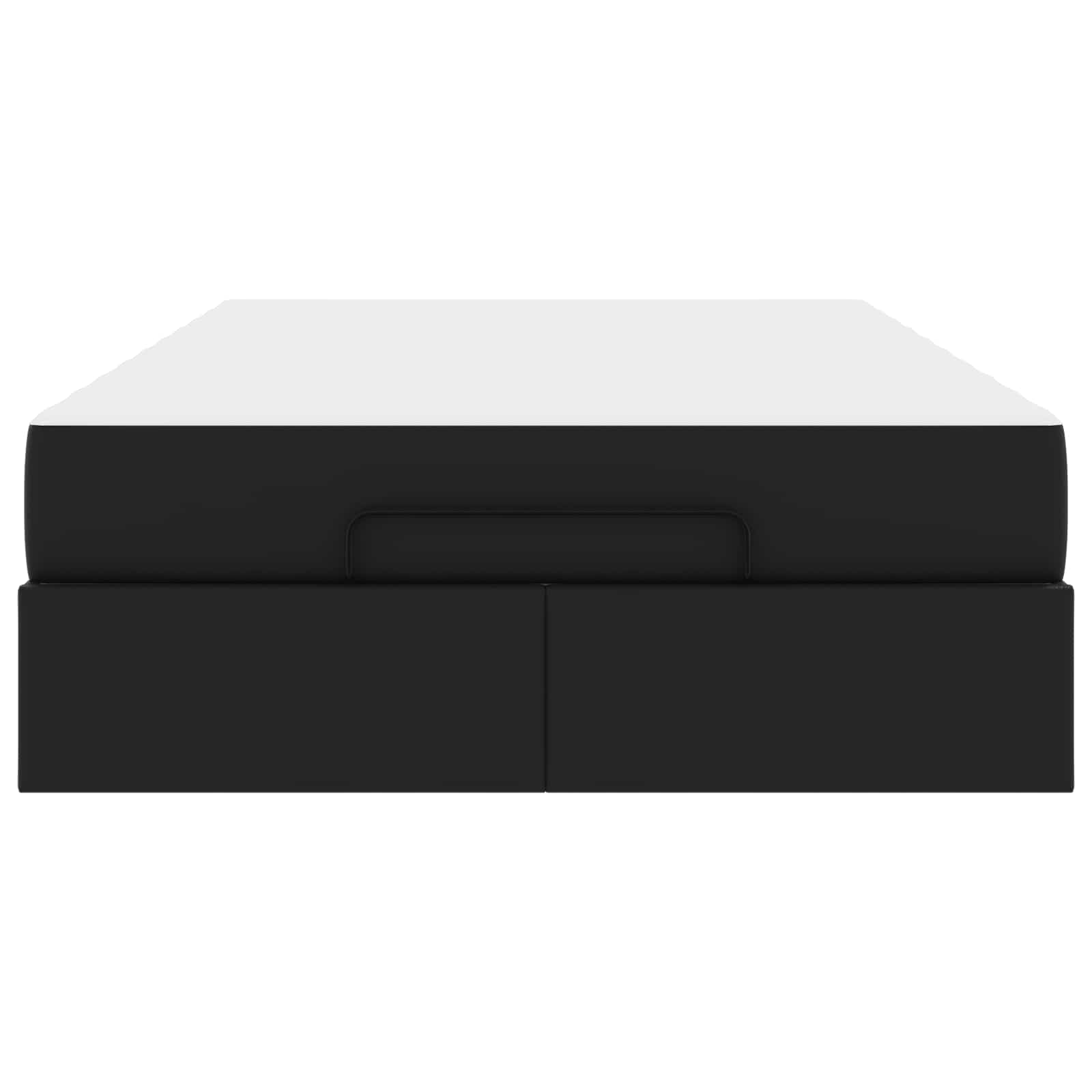 Σκελετός κρεβατιού με στρώμα με στρώμα 2 pcs Μαύρο PVC - Pakobazaar
