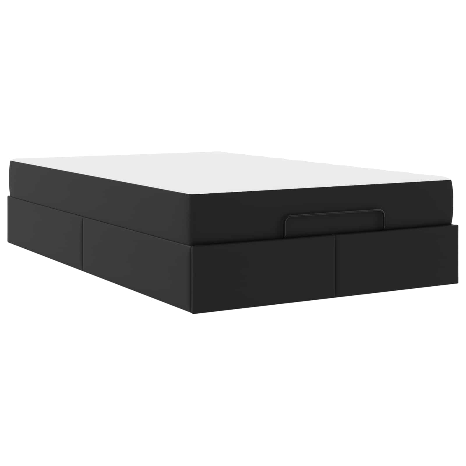 Σκελετός κρεβατιού με στρώμα με στρώμα 2 pcs Μαύρο PVC - Pakobazaar
