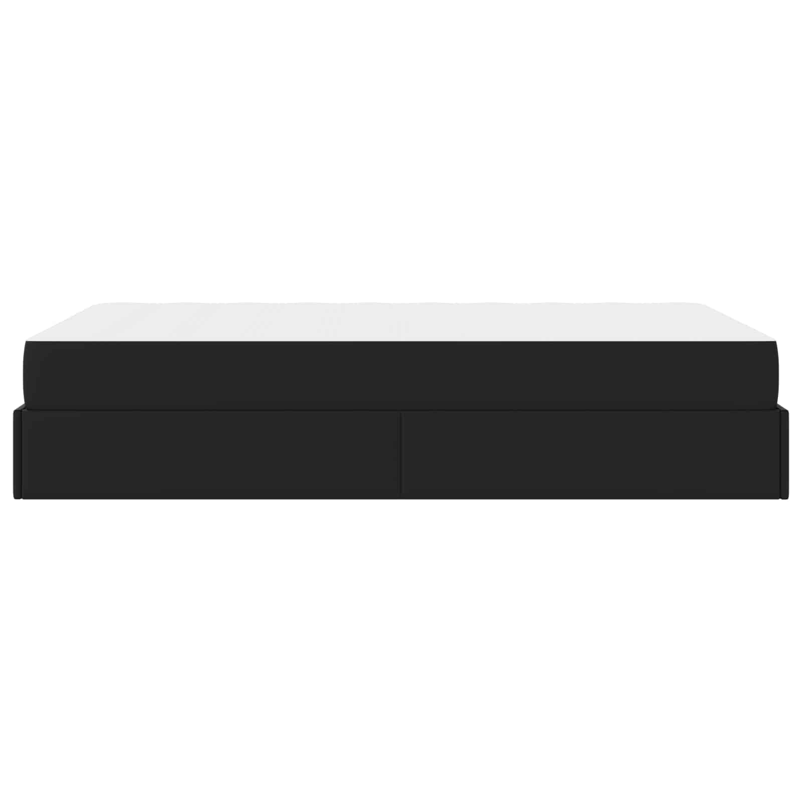 Σκελετός κρεβατιού με στρώμα με στρώμα 2 pcs Μαύρο PVC - Pakobazaar