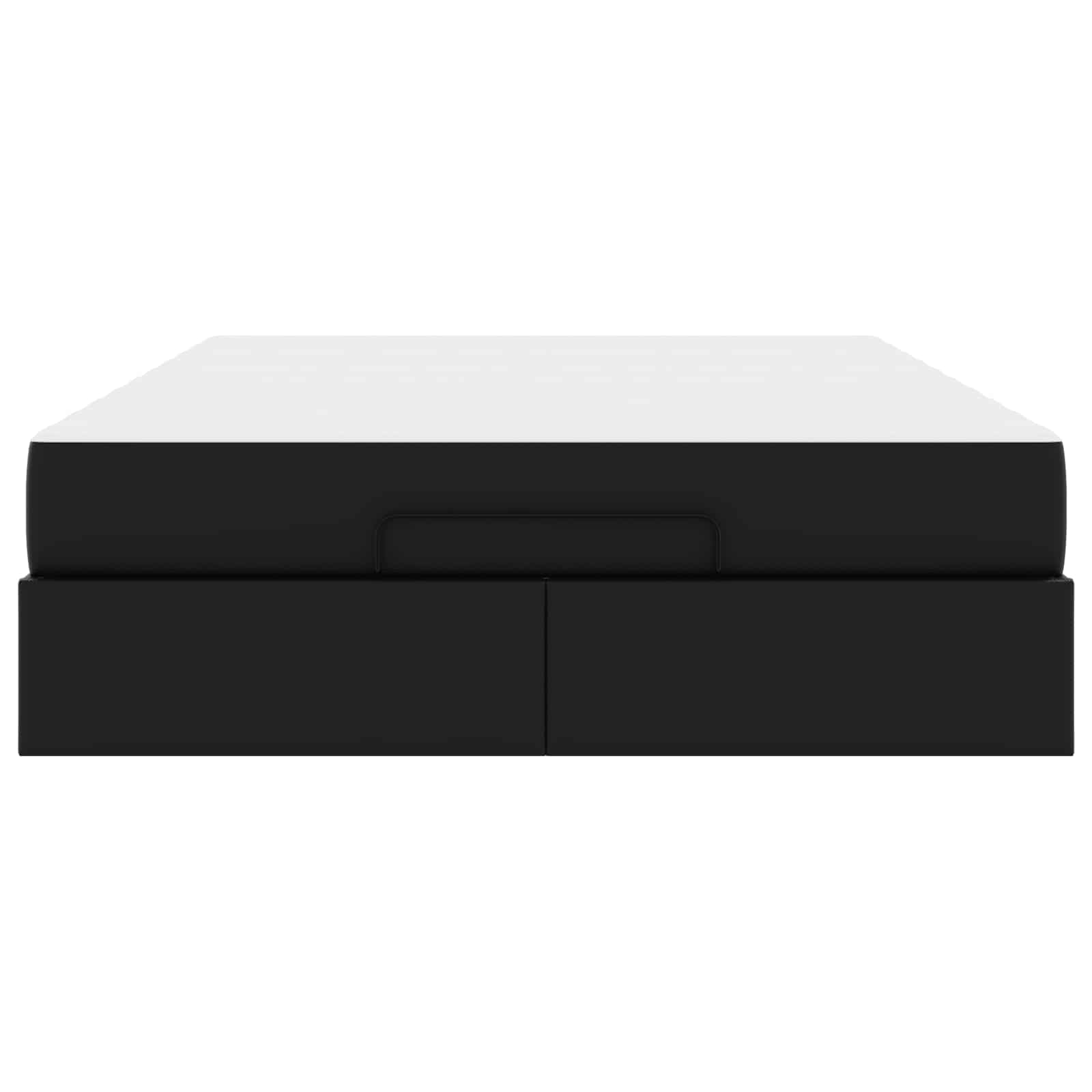 Σκελετός κρεβατιού με στρώμα με στρώμα 2 pcs Μαύρο PVC - Pakobazaar