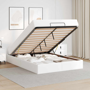 Σκελετός κρεβατιού με στρώμα με στρώμα 2 pcs Λευκό PVC - Pakobazaar