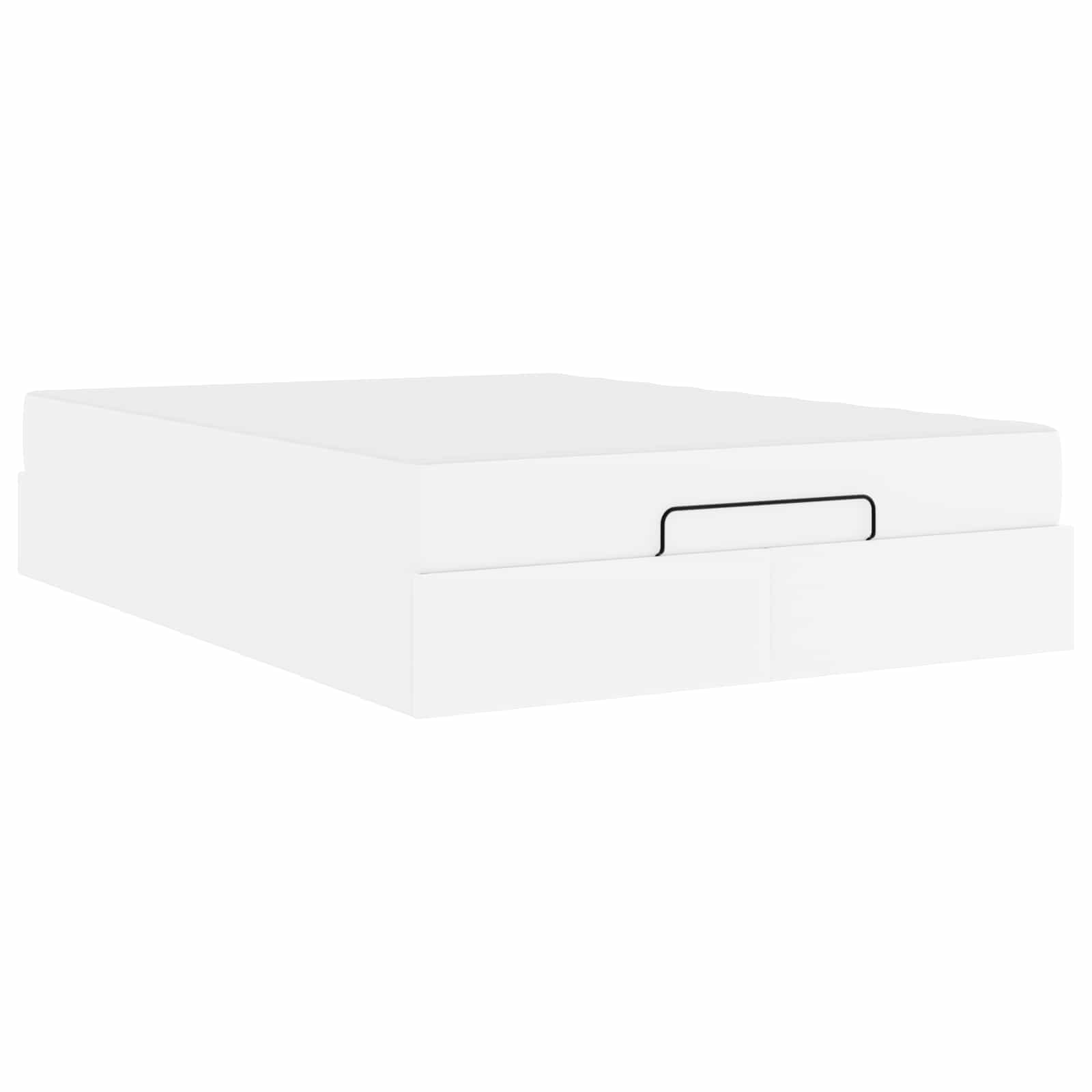 Σκελετός κρεβατιού με στρώμα με στρώμα 2 pcs Λευκό PVC