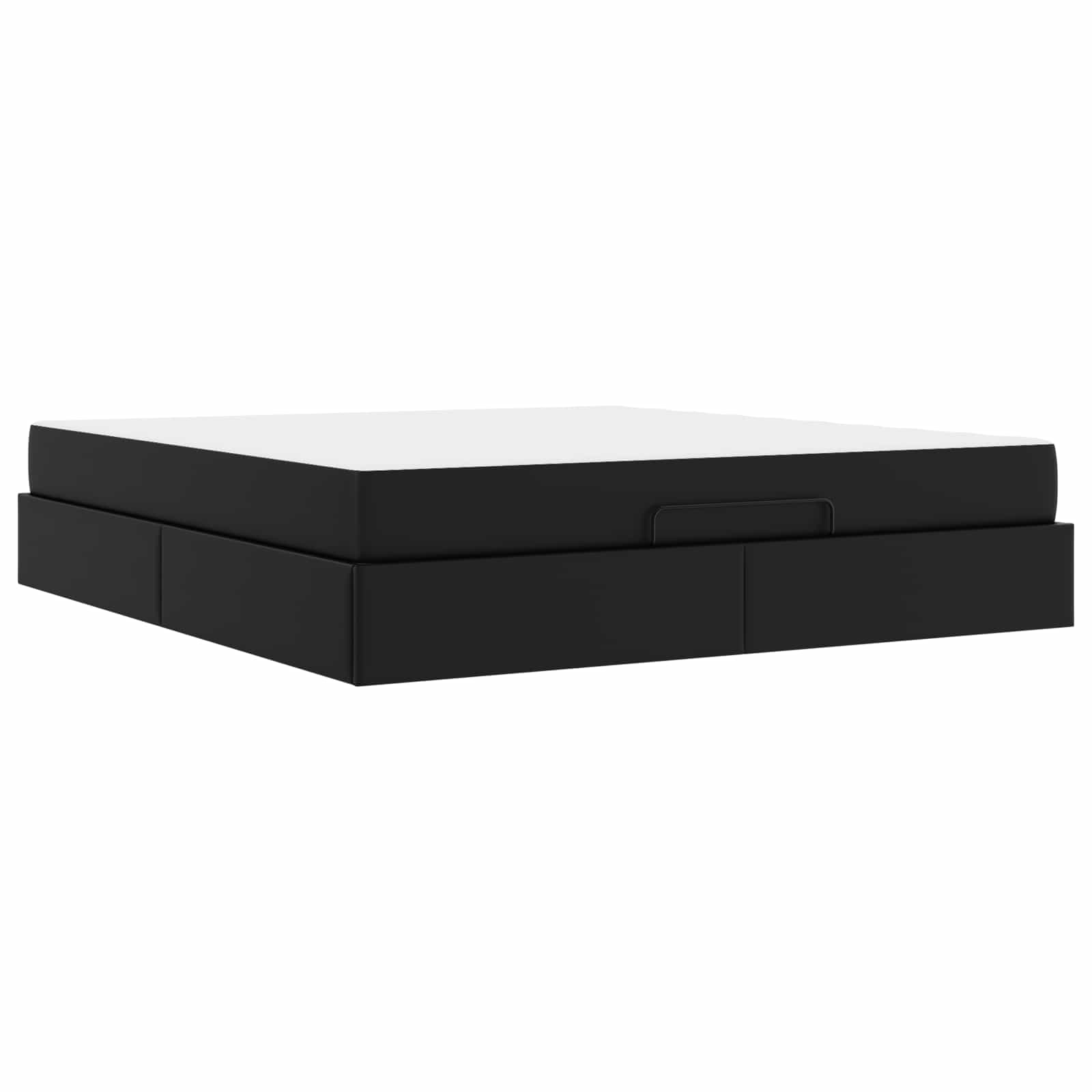 Σκελετός κρεβατιού με στρώμα Άλλο 2 pcs Μαύρο PVC