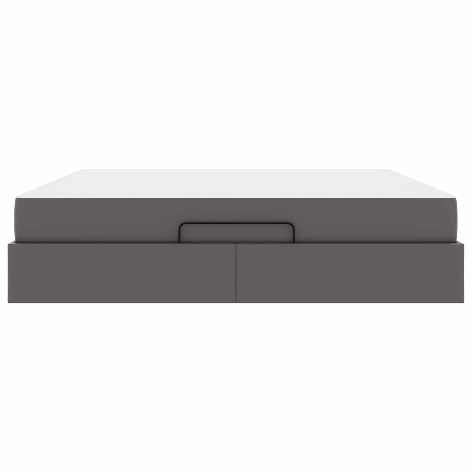 Σκελετός κρεβατιού με στρώμα με στρώμα 2 pcs Γκρι PVC - Pakobazaar