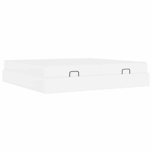 Σκελετός κρεβατιού με στρώμα με στρώμα 2 pcs Λευκό PVC - Pakobazaar