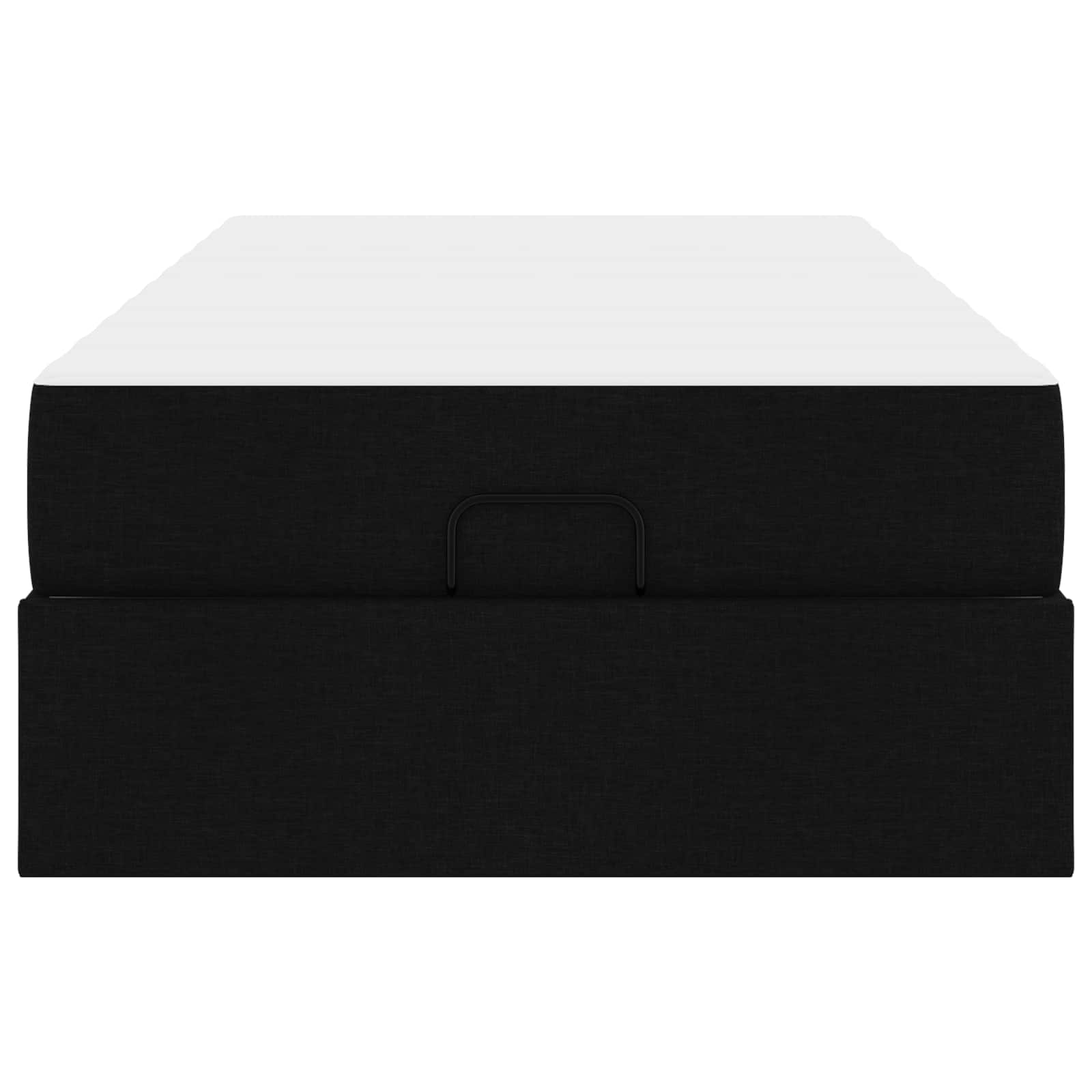 Σκελετός κρεβατιού με στρώμα με στρώμα 2 pcs Μαύρο ύφασμα - Pakobazaar